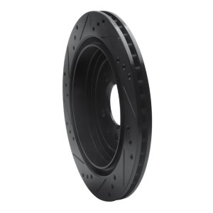 Cadillac ATS Brake Rotor (1) - Rear Right - R1 Concepts - Drilled & Slotted - Black - `13-`19